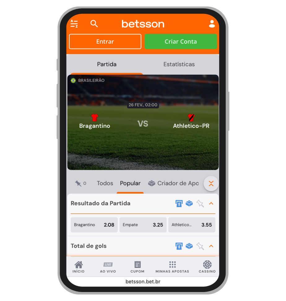 Mercados disponíveis