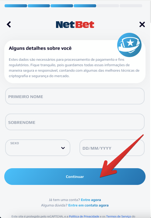 Fornece infomações pessoais