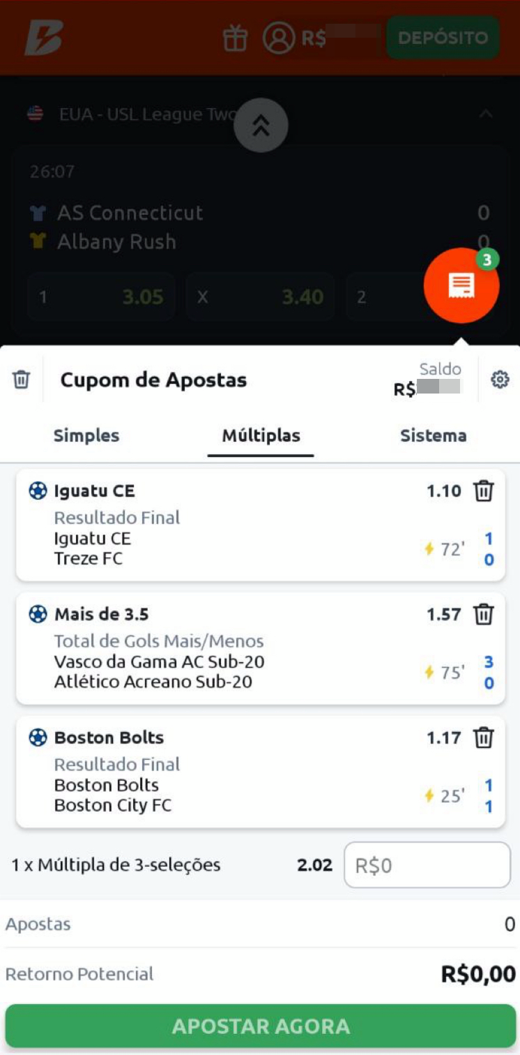 Escolhe uma aposta simples da Betano ou uma múltipla