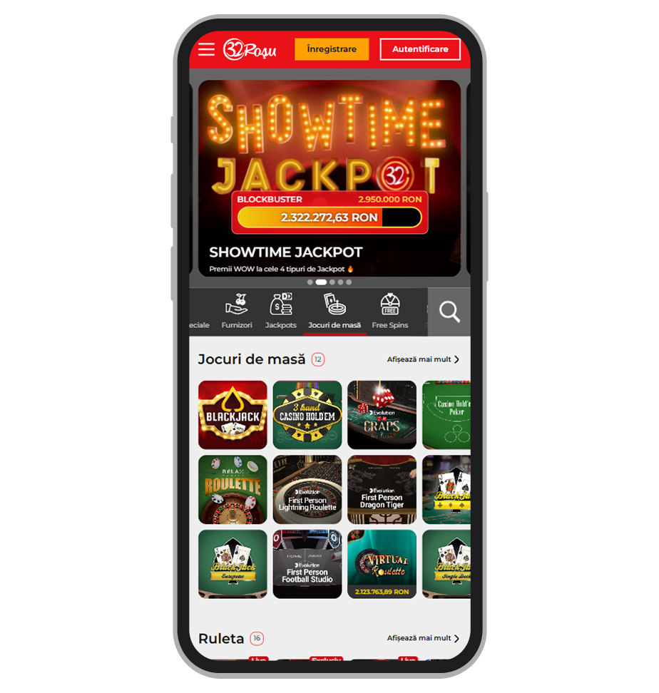 Jocuri de masă 32Roșu Casino