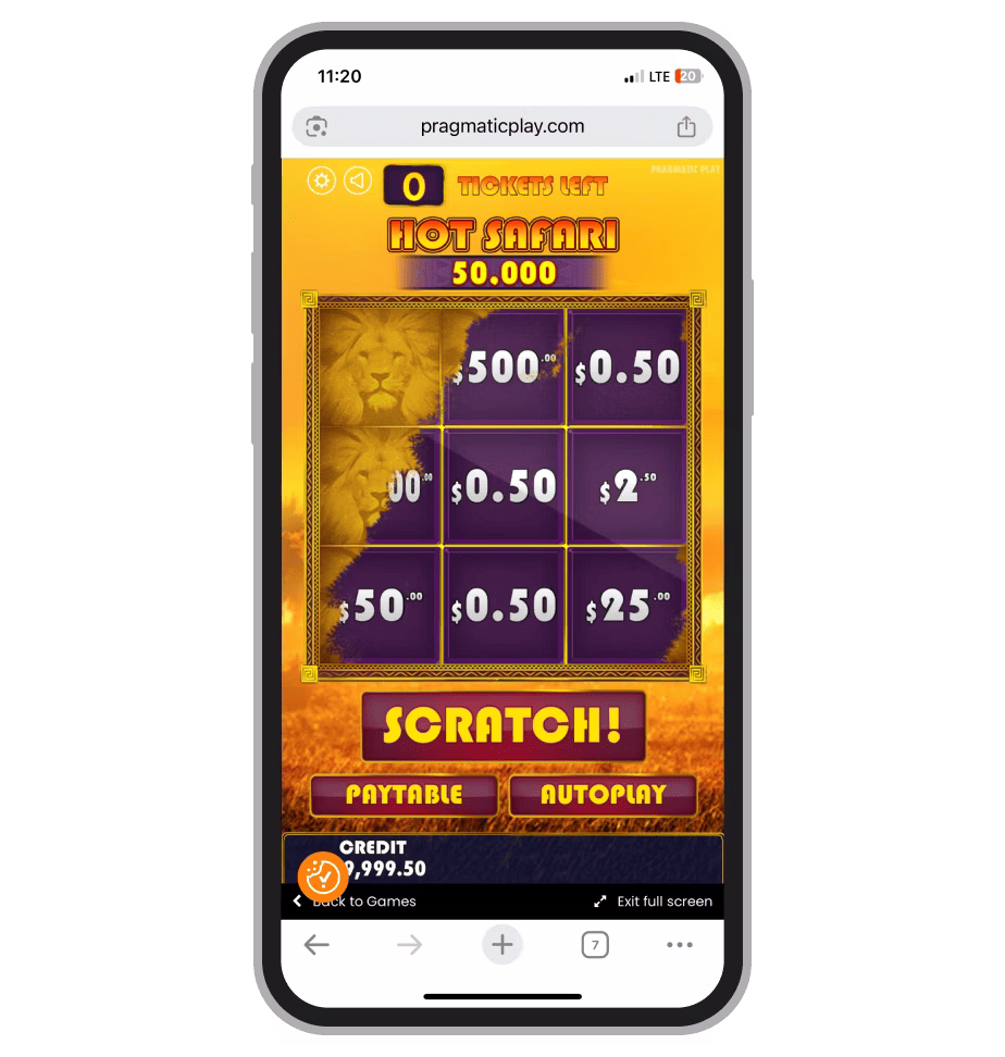 Hot Safari Scratchcard