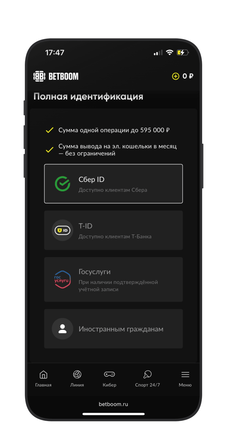Полная идентификация