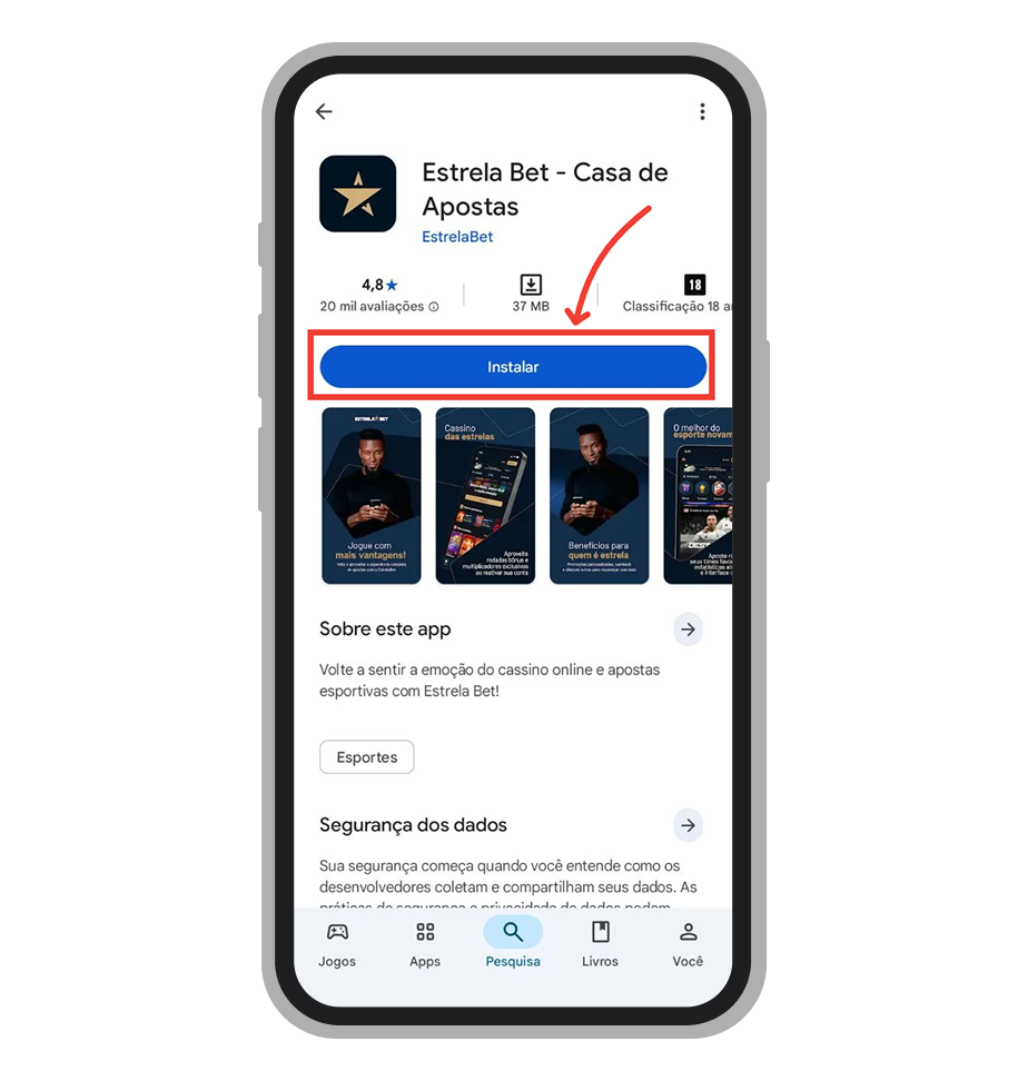 Clique no botão "Instalar" 