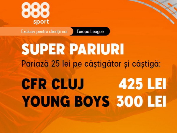 legalbet.ro: Pariază pe cote de excepţie la meciul CFR Cluj - Young Boys Berna din Europa League.