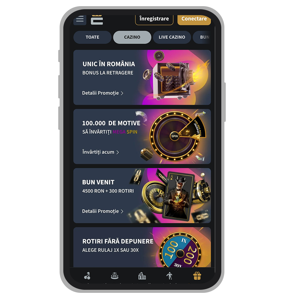 Pagina de promoții Conti Casino