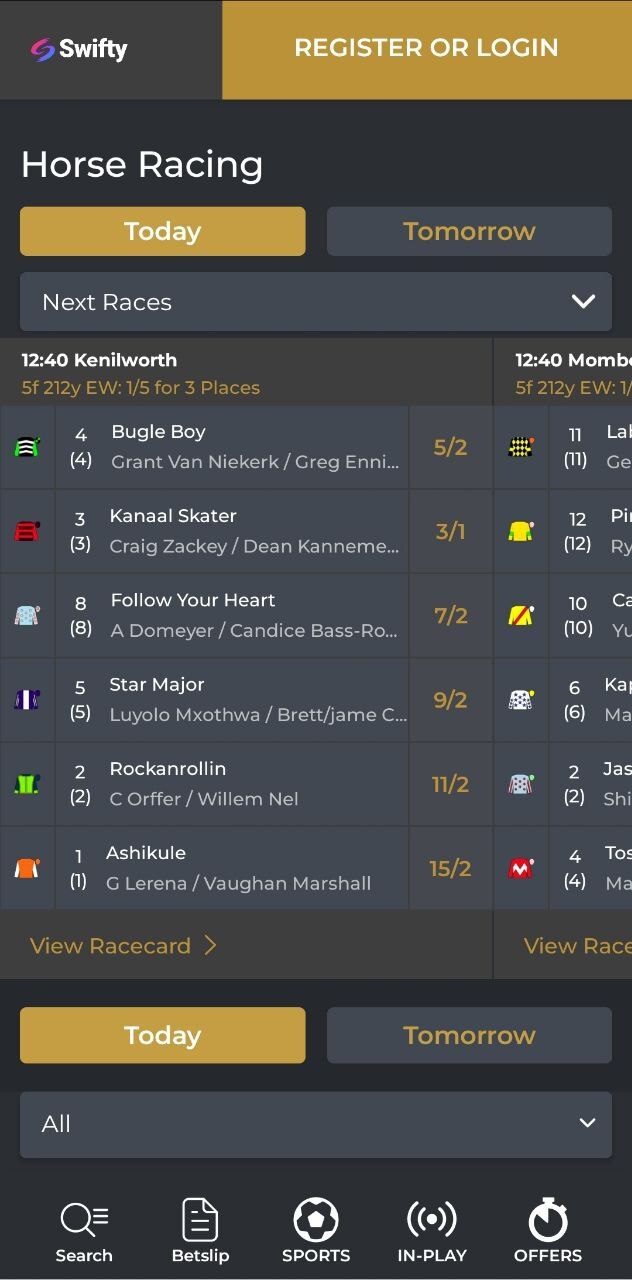 Horse Racing Section