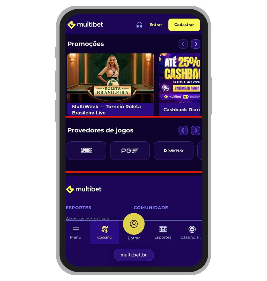 Provedores disponíveis na plataforma Multibet