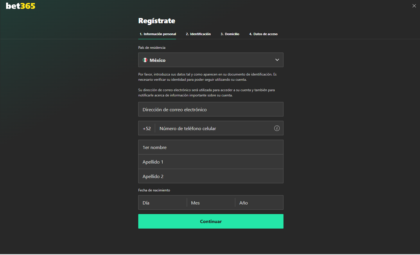Formulario de registro
