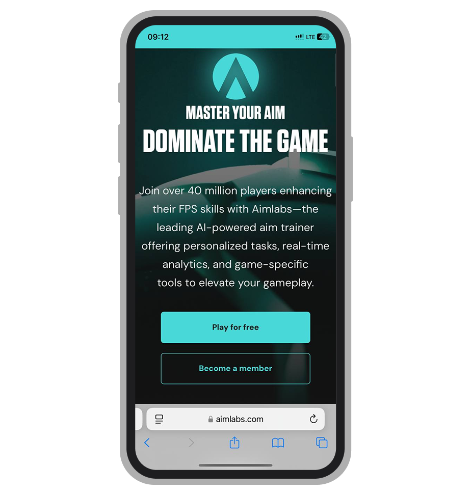 Главная сайта Aimlabs