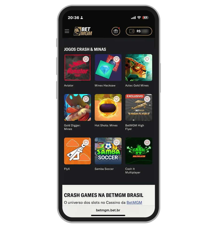Oferta de Jogos Crash é média