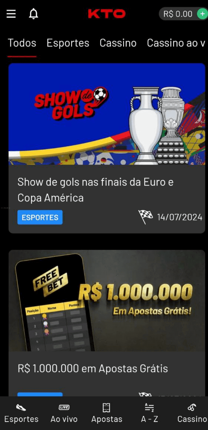 Promoções abertas no celular