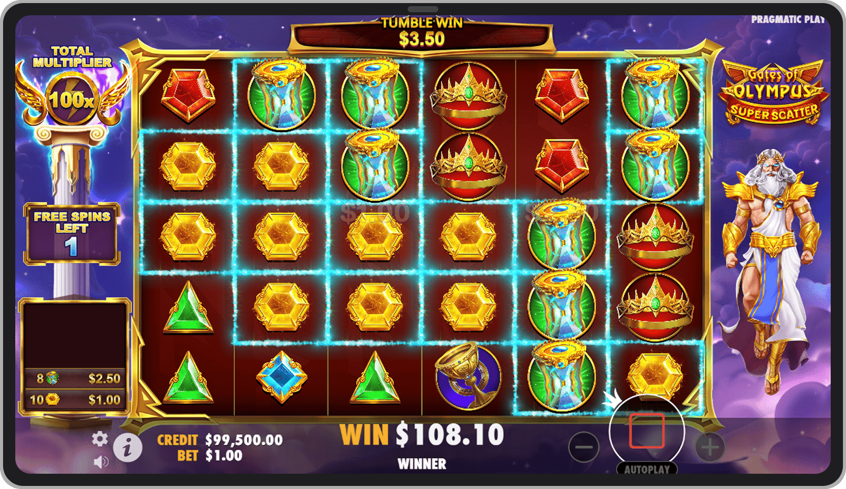Bonus režim Super Free Spins
