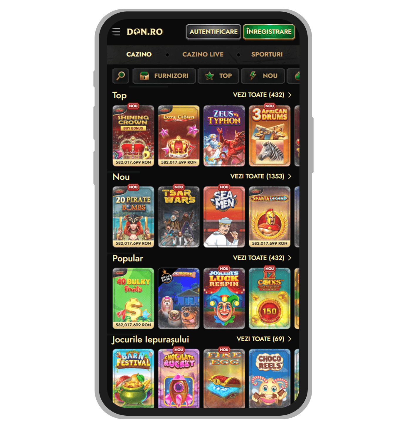 Oferta de jocuri la Don Casino