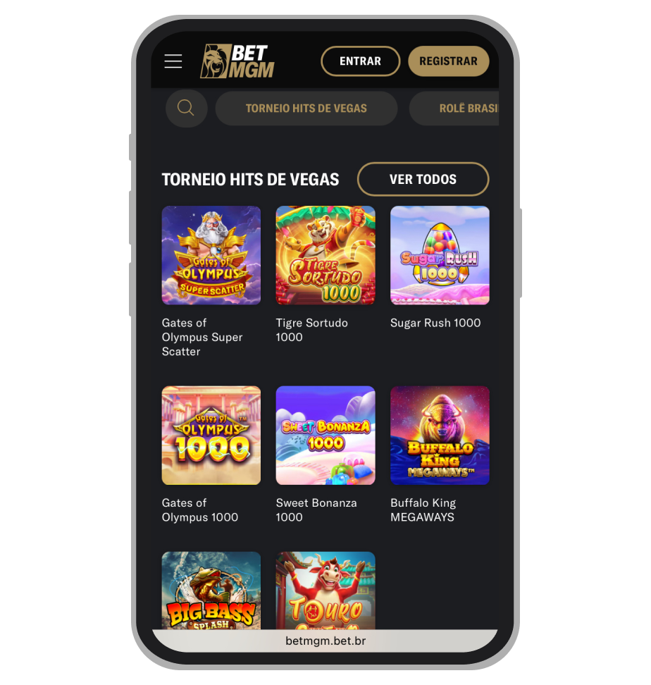 A seção de cassino