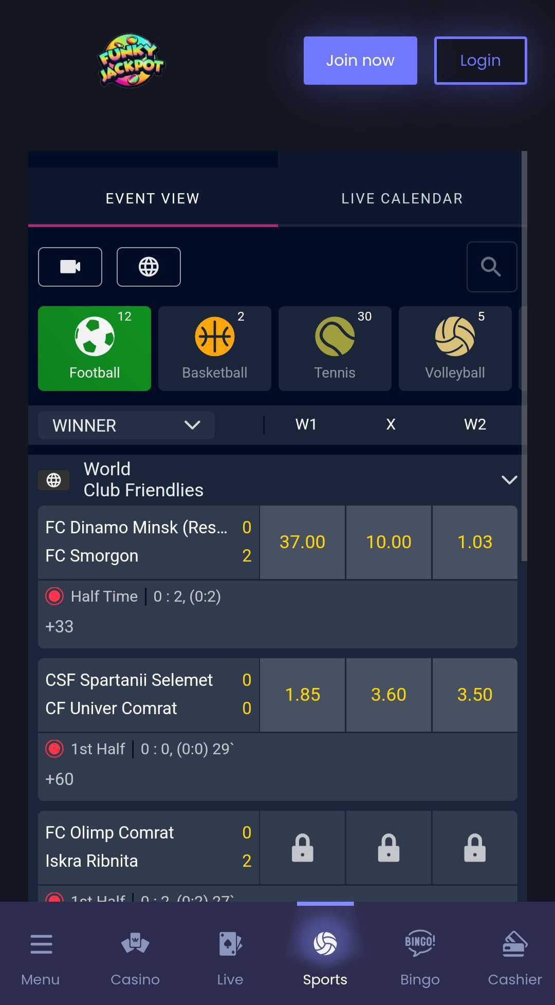 In-Play Section