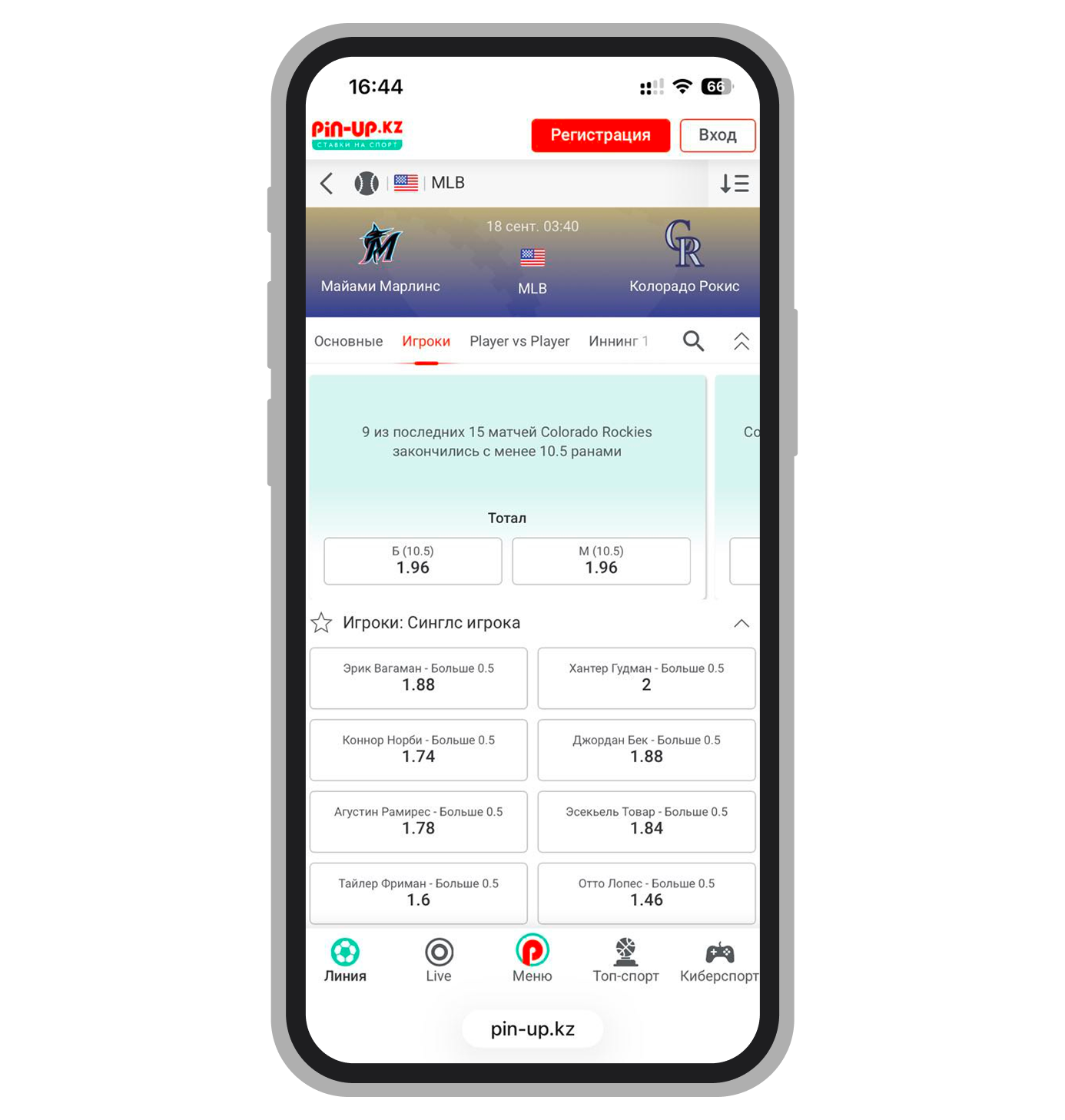 Статистика игрока в PinUp