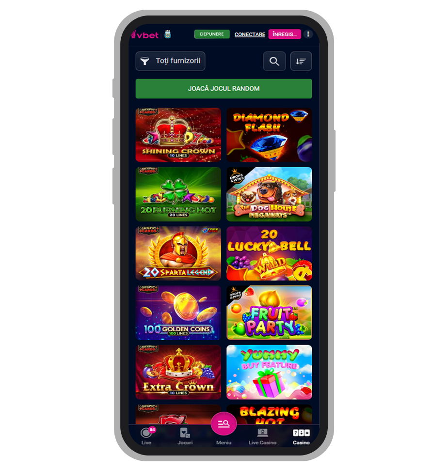 Oferta de jocuri Victorybet Casino