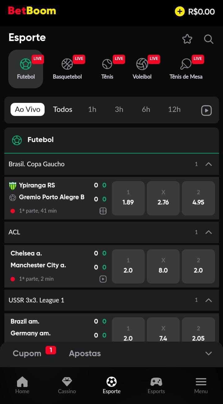 Como apostar na Betboom ao vivo