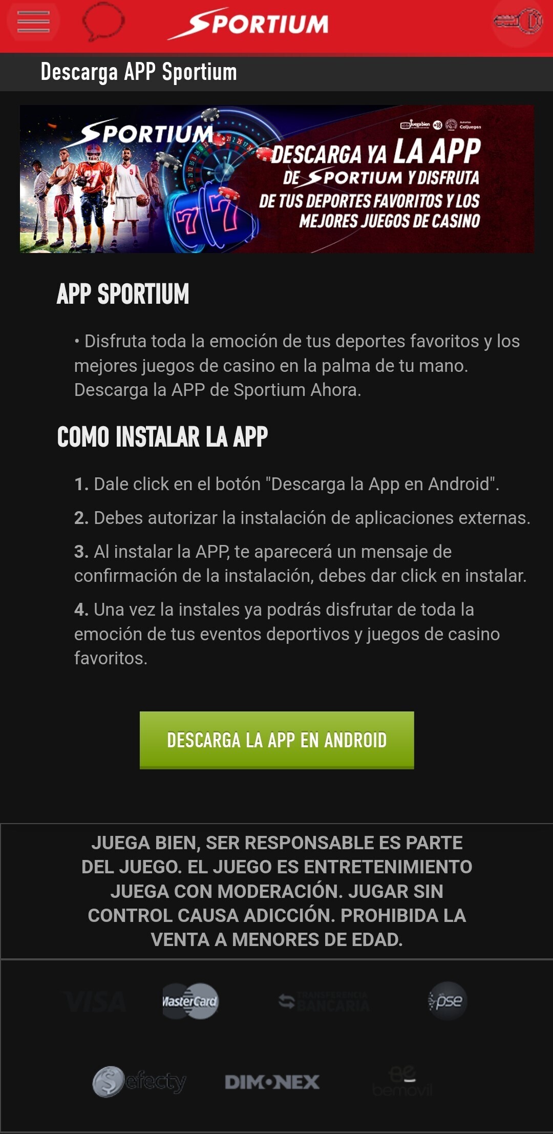 Descargar App de Sportium APK