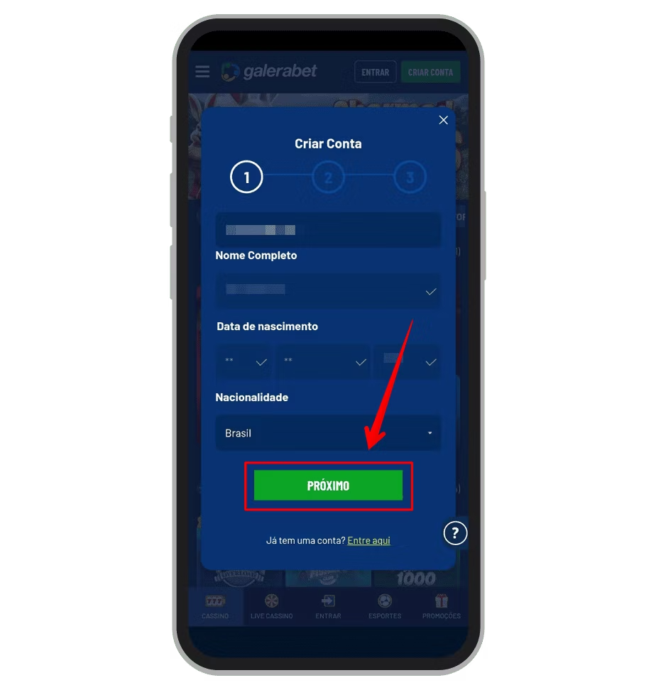Verifique os dados e clique em "Próximo" 