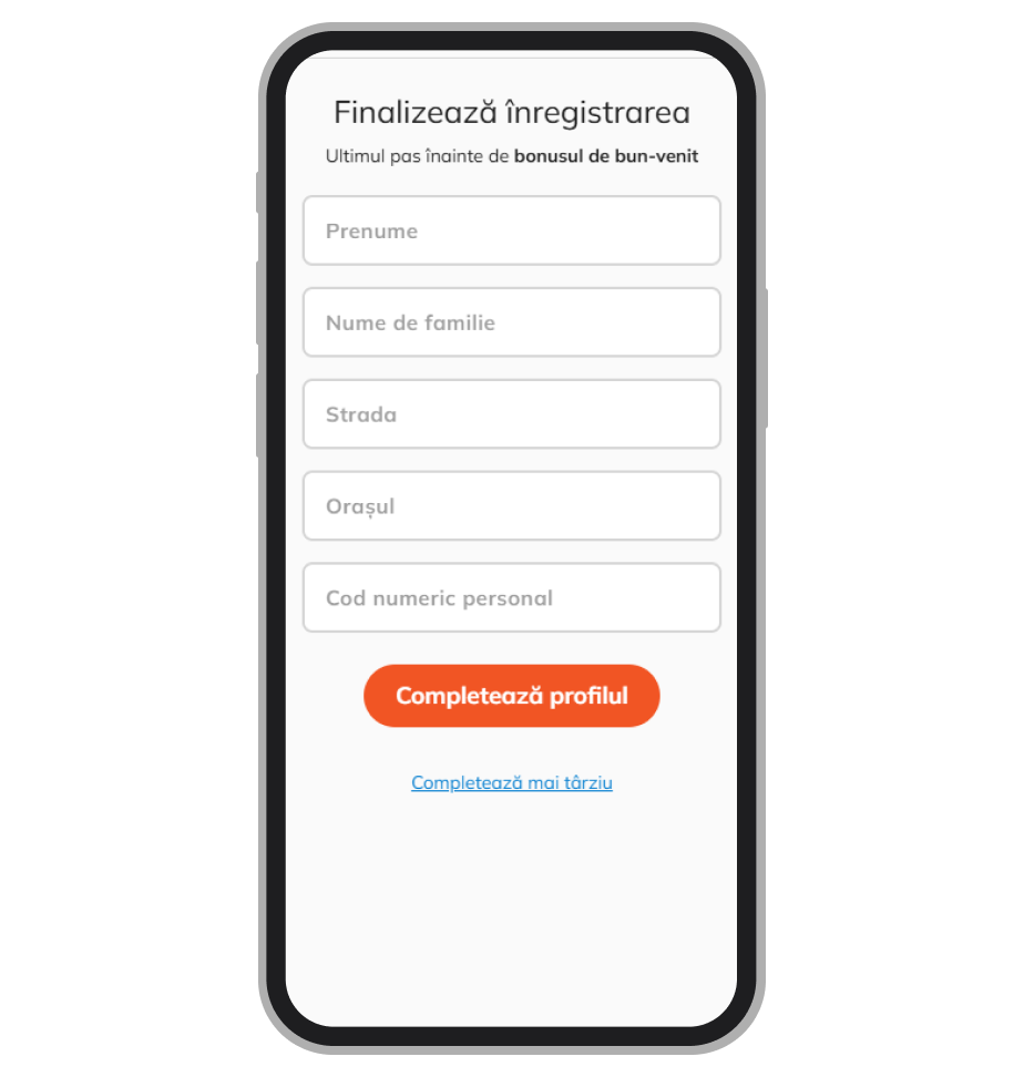 Furnizarea datelor personale