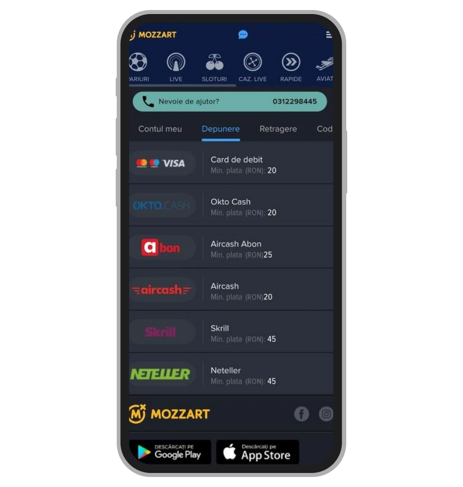 Metode de plata Mozzart