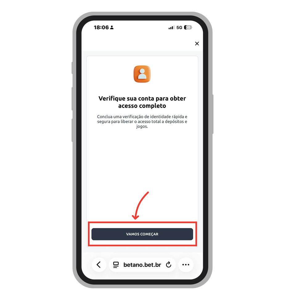Inicie o processo de verificação KYC