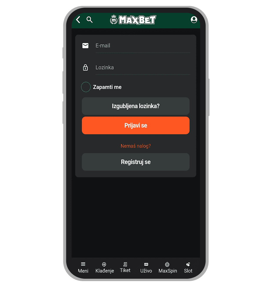 MaxBet logovanje