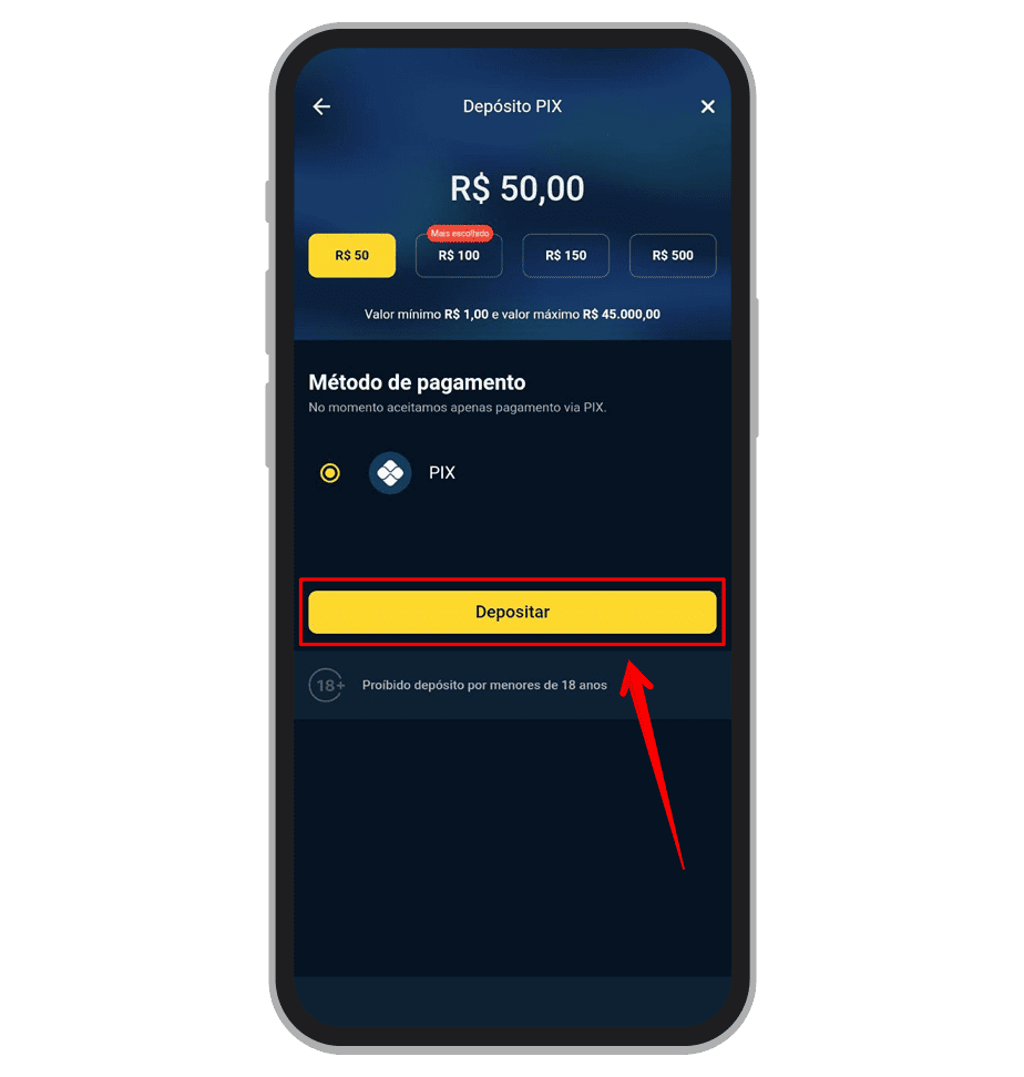 Digite o valor e confirme a transferência 