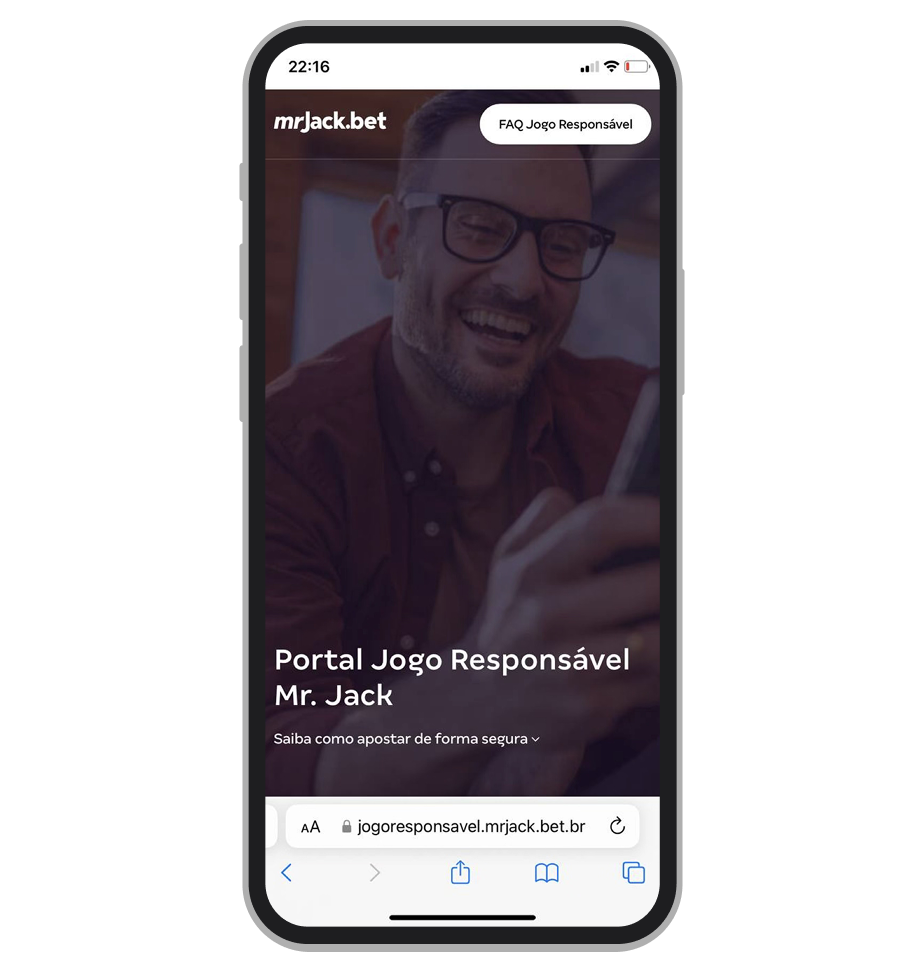 A seção de Jogo Responsável da Mr.Jack.bet