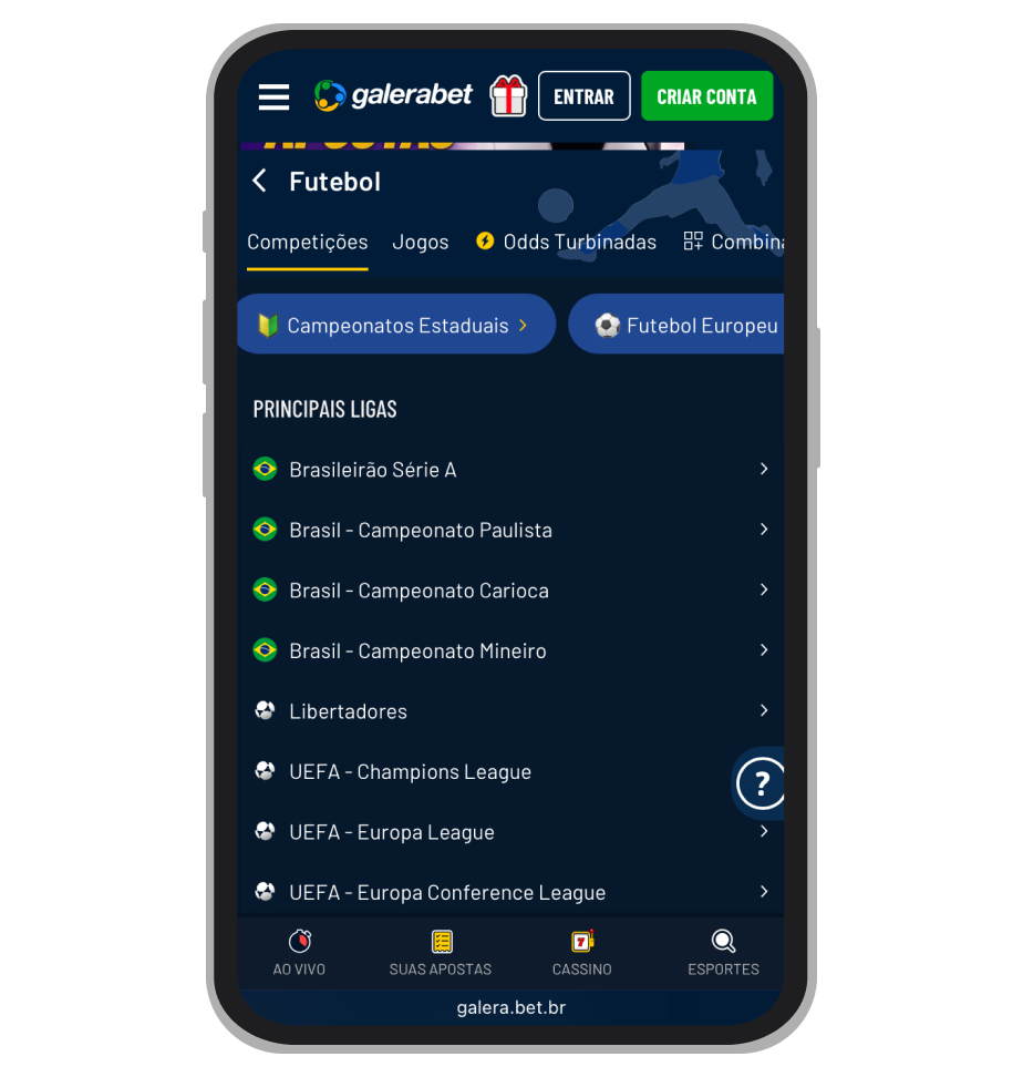 Torneios, jogos e Odds Turbinadas na Galera.bet