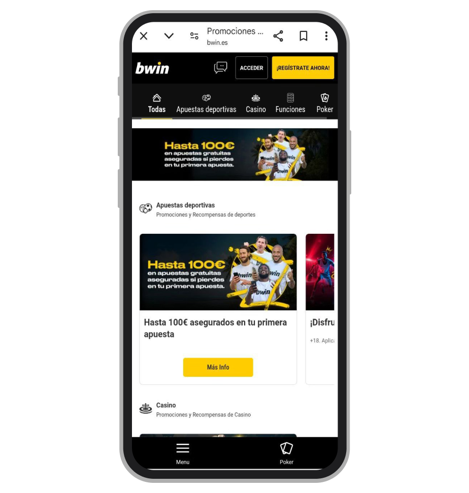 Promociones. Bwin