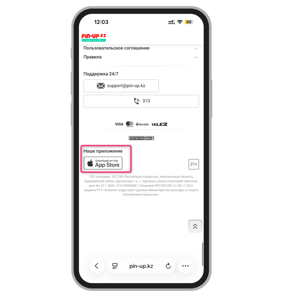 Приложения букмекера
