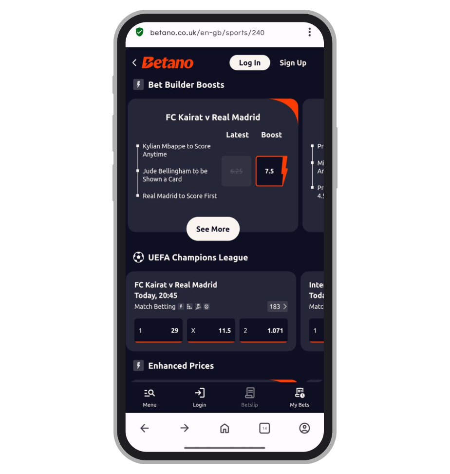 Линия на Лигу Чемпионов