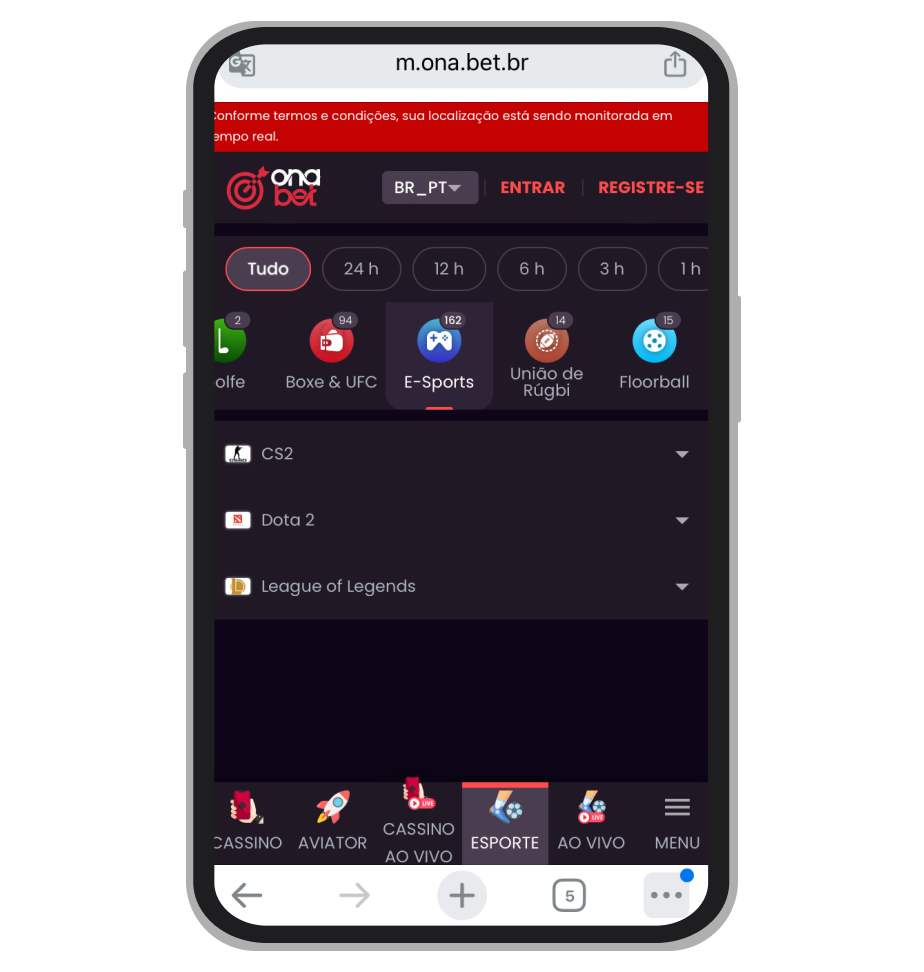 eSports na plataforma