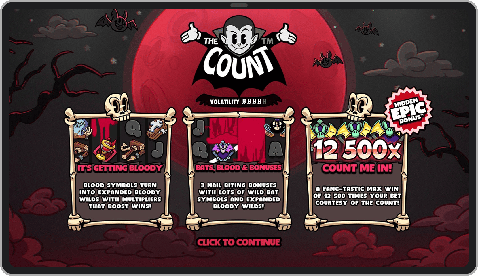 Intro screen