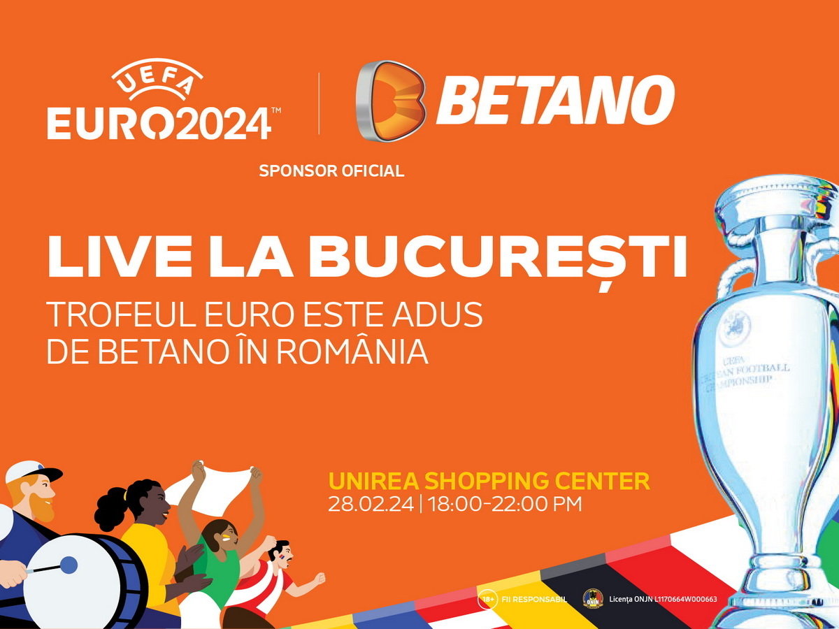 legalbet.ro: Betano aduce Trofeul Campionatului UEFA EURO 2024 în România.