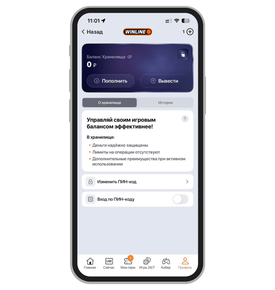 Хранилище от Winline