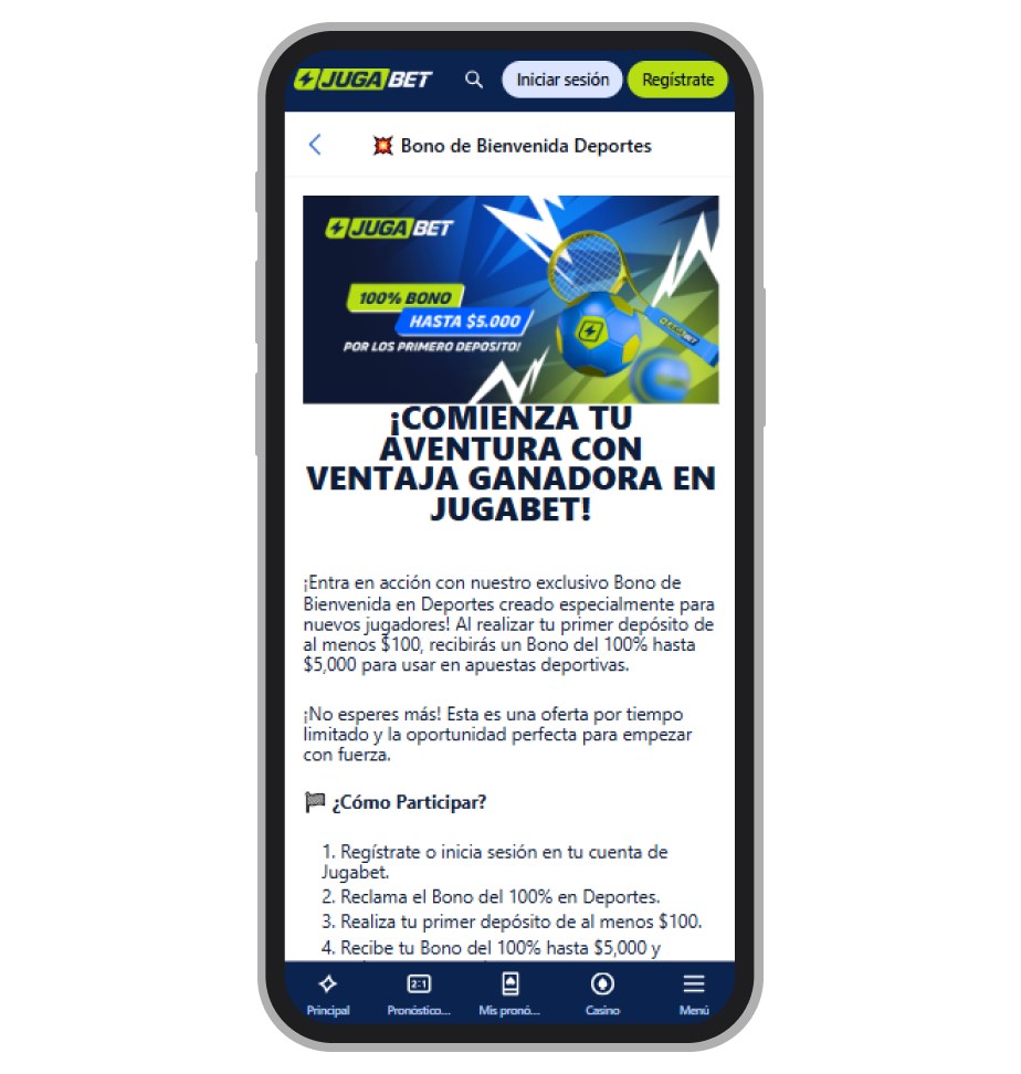 Jugabet bono de bienvenida