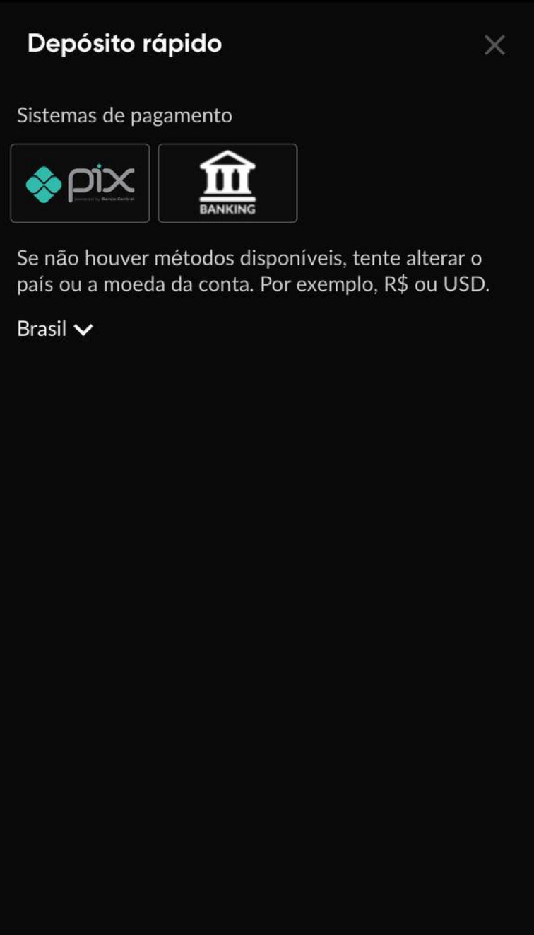 Depósitos no site mobile da BetBoom