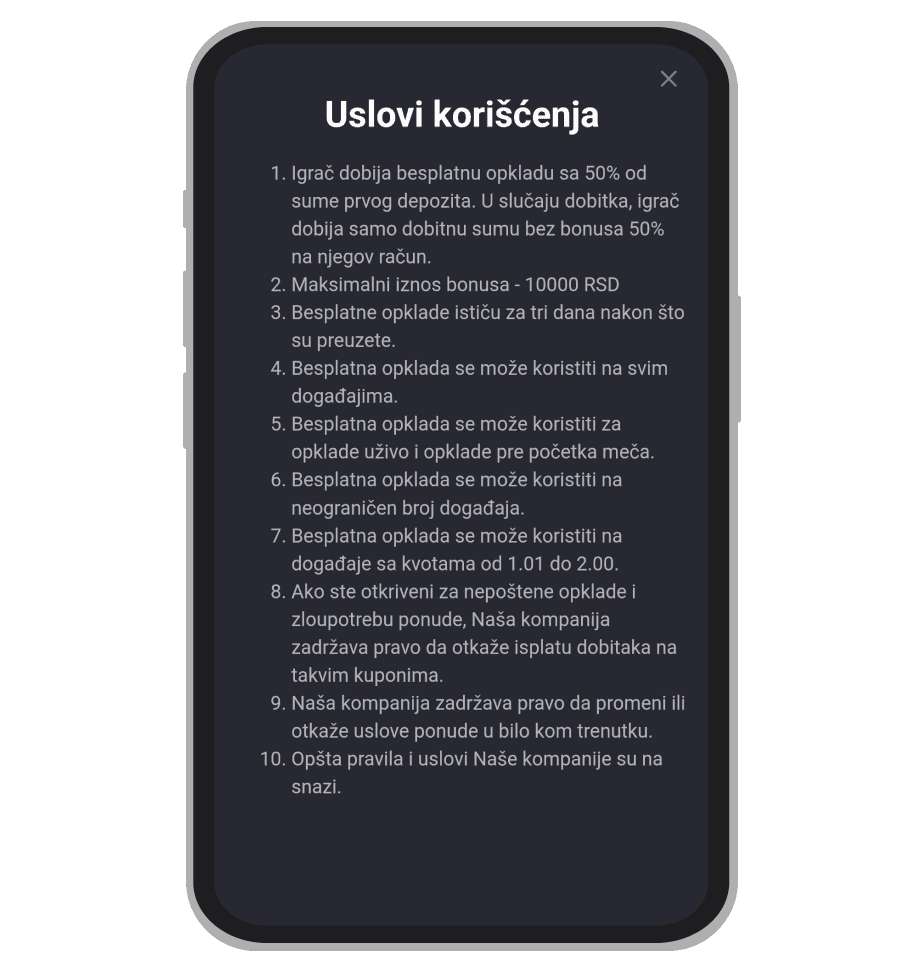 Uslovi korišćenja