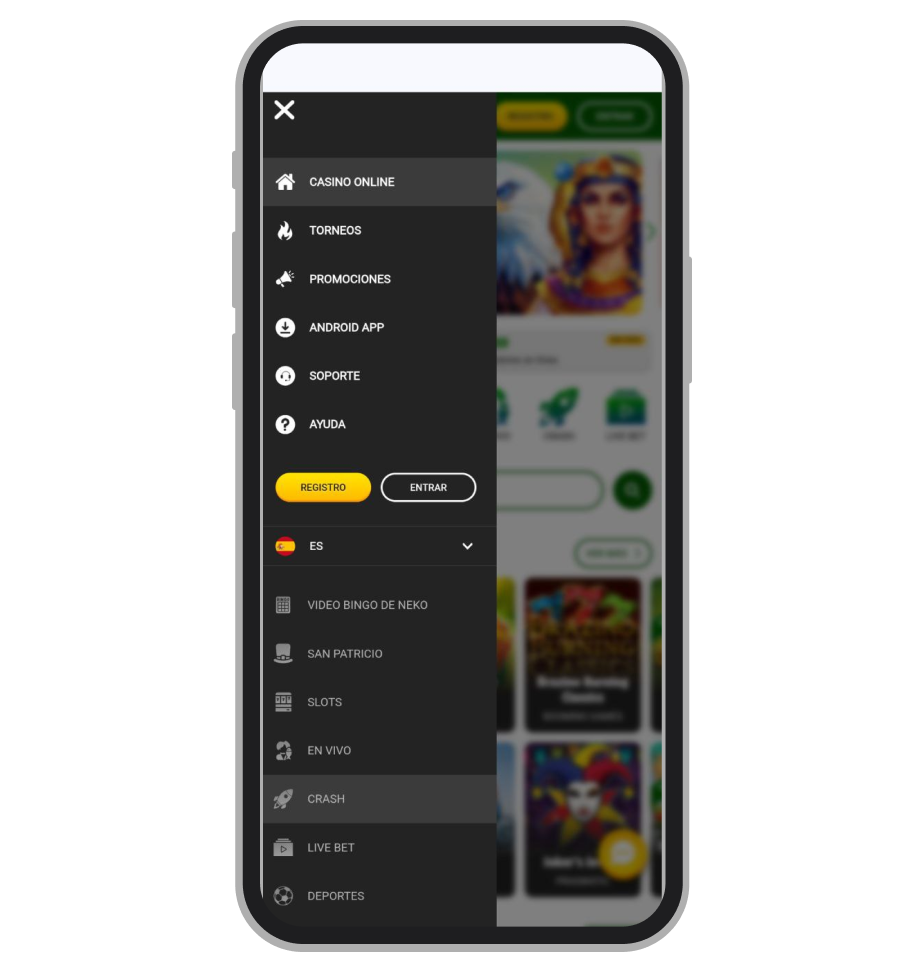 Brazino. Menu lateral