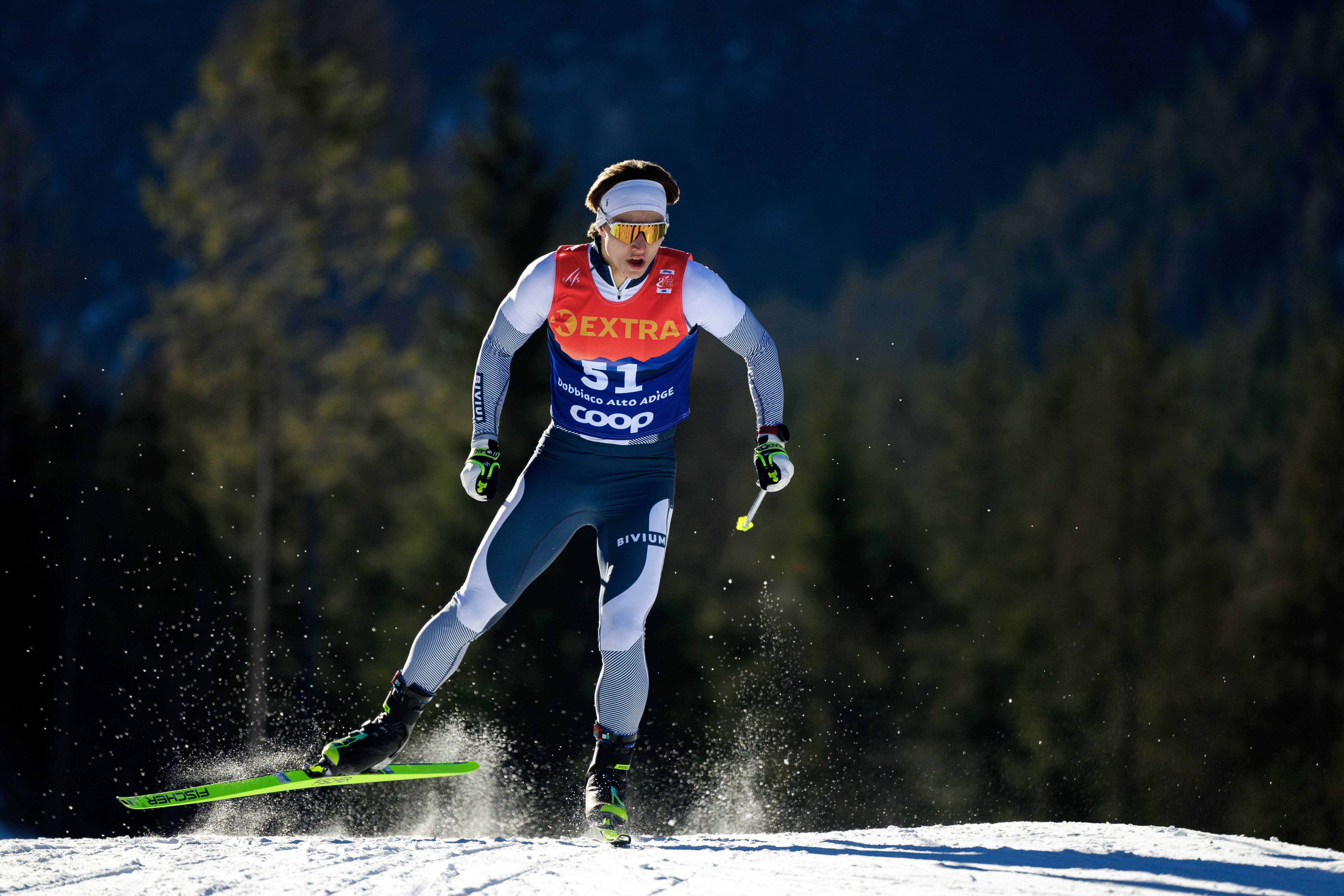 Коростелёв с падением стал 64-м в масс-старте на «Тур де Ски».