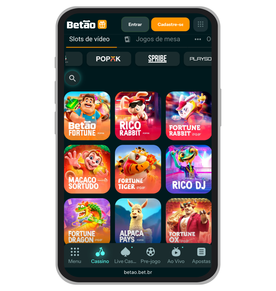 Slots do cassino Betão