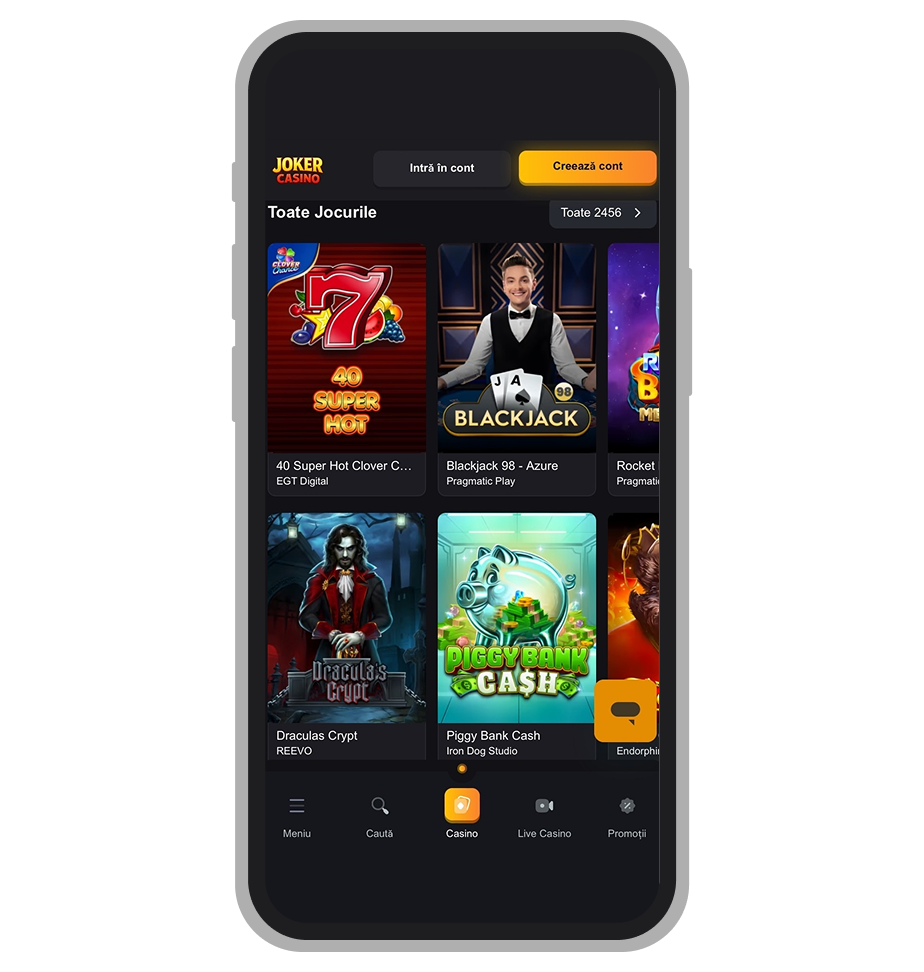 Toate jocurile disponibile la Joker Casino