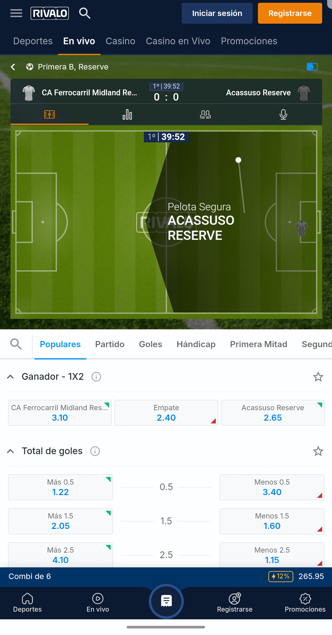 Partido en vivo