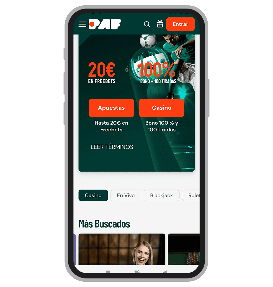 Paf casino bono de bienvenida