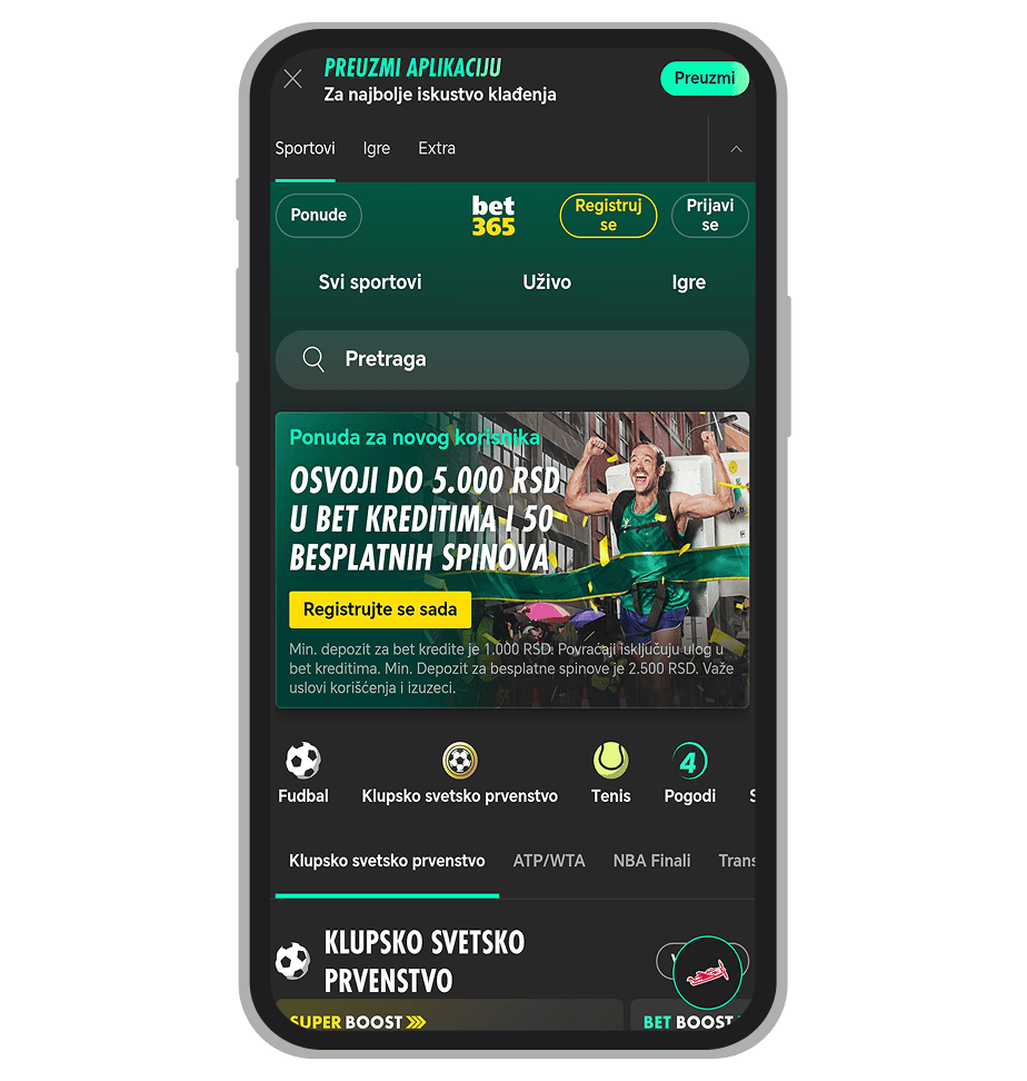 Bet365 link za download aplikacije