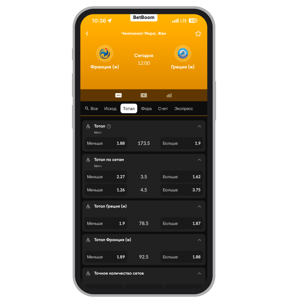 Ставки на тотал в волейболе