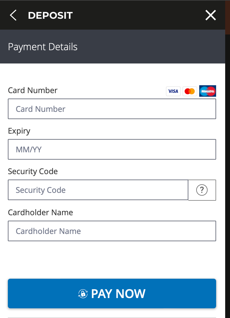 Provide the details of your debit card